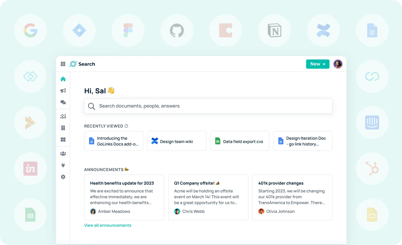 Search across all your apps