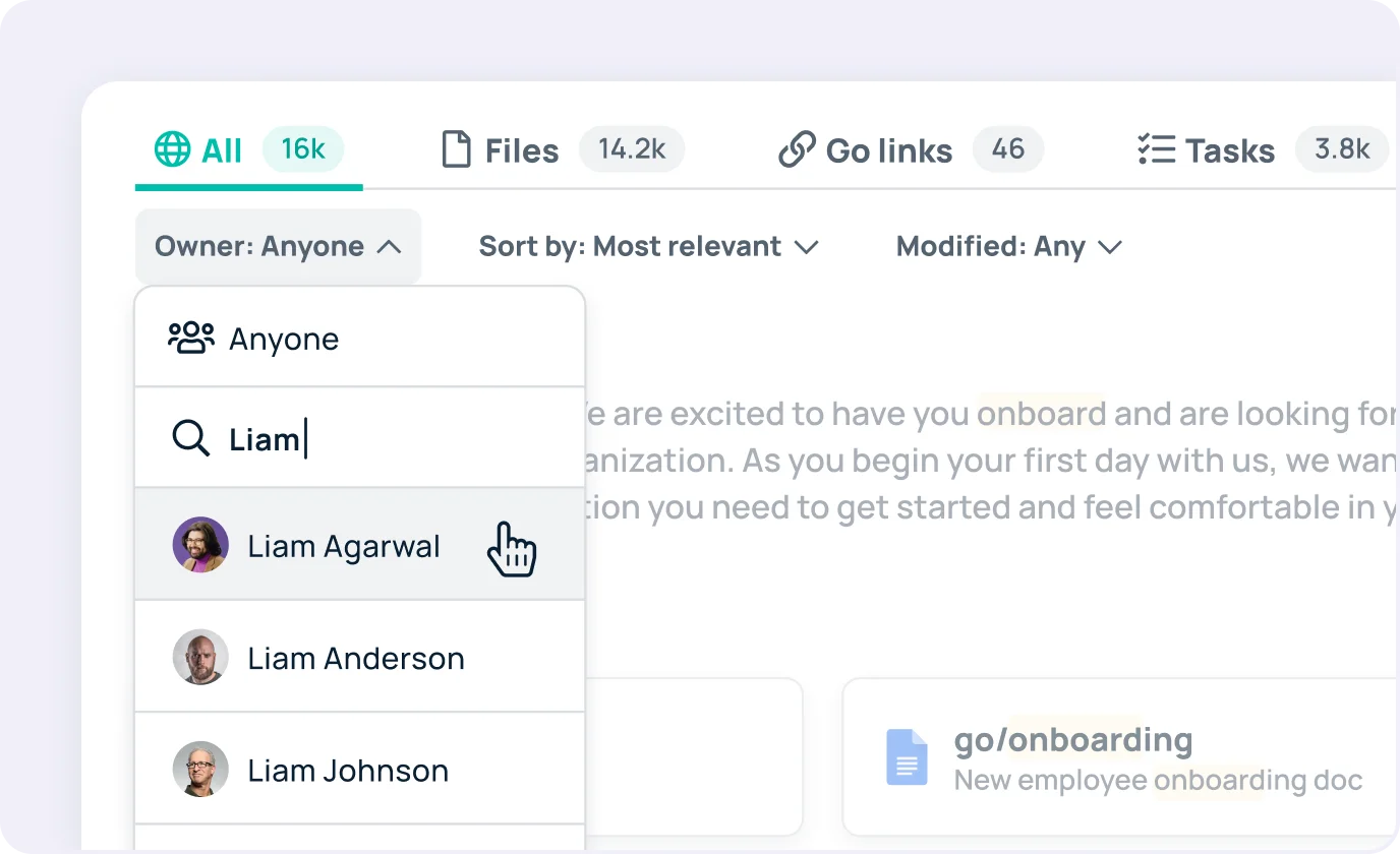 Filter to find what you need